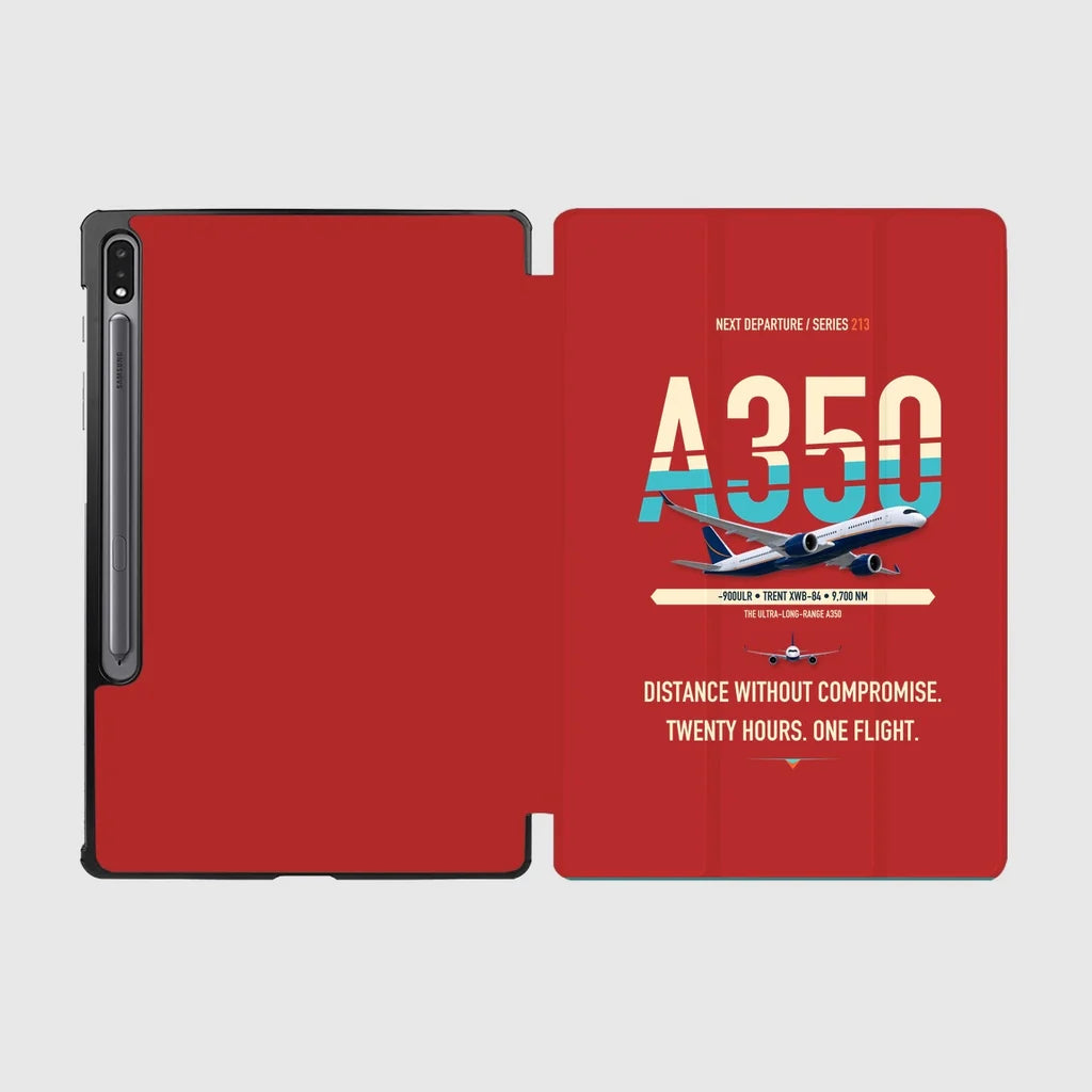 Airbus A350-900ULR design on red samsung tablet tablet case
