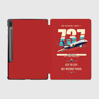 Thumbnail for Boeing 737 MAX 8 design on red samsung tablet tablet case