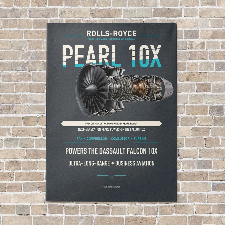 PEARL 10X vertical canvas print - no frame - gray background