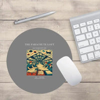 Thumbnail for VINTAGE G4508 - The Parachute Loft - Designed Mouse Pads design on gray round