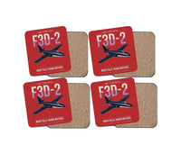 Thumbnail for F3D-2 Skyknight design on red 4 pieces set coaster