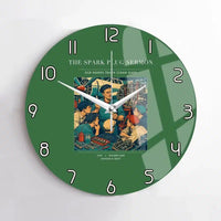 Thumbnail for VINTAGE G4264 - The Spark Plug Sermon - Designed Wall Clocks design on green no-frame