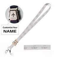 Thumbnail for How Planes Fly seat belt lanyard - white with name