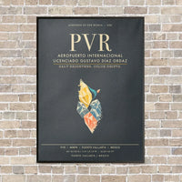 Thumbnail for Aeropuerto Internacional Licenciado Gustavo Diaz Ordaz PVR - Canvas Framed - Gray
