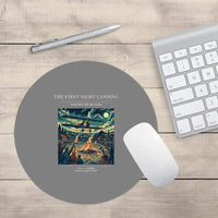 Thumbnail for VINTAGE G4327 - The First Night Landing - Designed Mouse Pads design on gray round