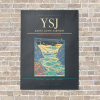 Thumbnail for Saint John Airport YSJ vertical canvas print - no frame - gray background