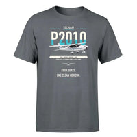 Thumbnail for Tecnam P2010 design on gray t-shirt, single-side print