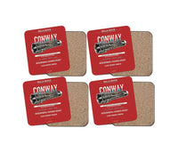 Thumbnail for CONWAY design on red 4 pieces set coaster