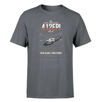 Thumbnail for Bell 412EPI design on gray t-shirt, single-side print