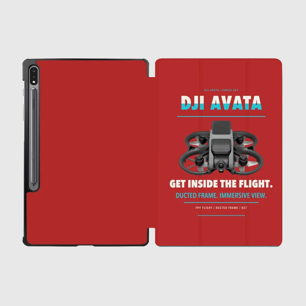 DJI Avata design on red samsung tablet tablet case