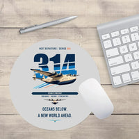 Thumbnail for Boeing 314 Clipper design on light gray round mouse pad