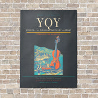 Thumbnail for Sydney–J.A. Douglas McCurdy Airport YQY vertical canvas print - no frame - gray background