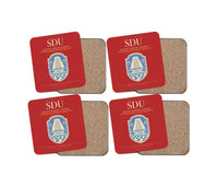 Thumbnail for Santos Dumont Airport (SDU) design on red 4 pieces set coaster