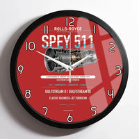 Thumbnail for SPEY 511 design on red framed wall clock