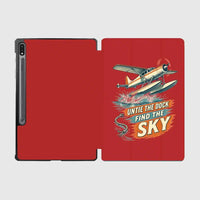 Thumbnail for Untie The Dock Find The Sky design on red samsung tablet tablet case