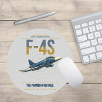 Thumbnail for F-4S Phantom II design on light gray round mouse pad