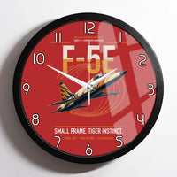 Thumbnail for F-5E Tiger II design on red framed wall clock