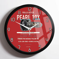 Thumbnail for PEARL 10X design on red framed wall clock
