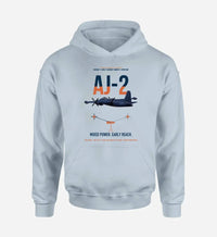 Thumbnail for AJ-2 Savage Tanker design on light blue double-side hoodie, single-side print