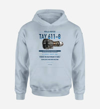 Thumbnail for TAY 611-8 design on light blue hoodie single side