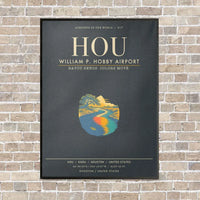 Thumbnail for William P. Hobby Airport HOU - Canvas Framed - Gray