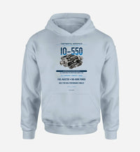 Thumbnail for IO-550 design on light blue hoodie single side
