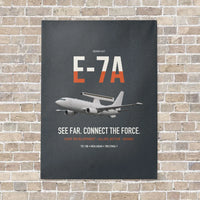 Thumbnail for E-7A Wedgetail vertical canvas print - no frame - gray background