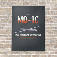 Thumbnail for MQ-1C Gray Eagle ER vertical canvas print - no frame - gray background