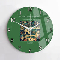 Thumbnail for VINTAGE G4269 - The Swallows In The Rafters - Designed Wall Clocks design on green no-frame