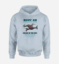 Thumbnail for DJI Mavic Air design on light blue hoodie single side
