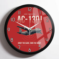 Thumbnail for AC-130J Ghostrider design on red framed wall clock