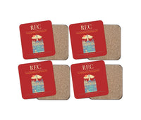 Thumbnail for Recife Guararapes (REC) design on red 4 pieces set coaster