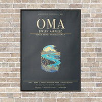 Thumbnail for Omaha Eppley Airfield OMA - Canvas Framed - Gray
