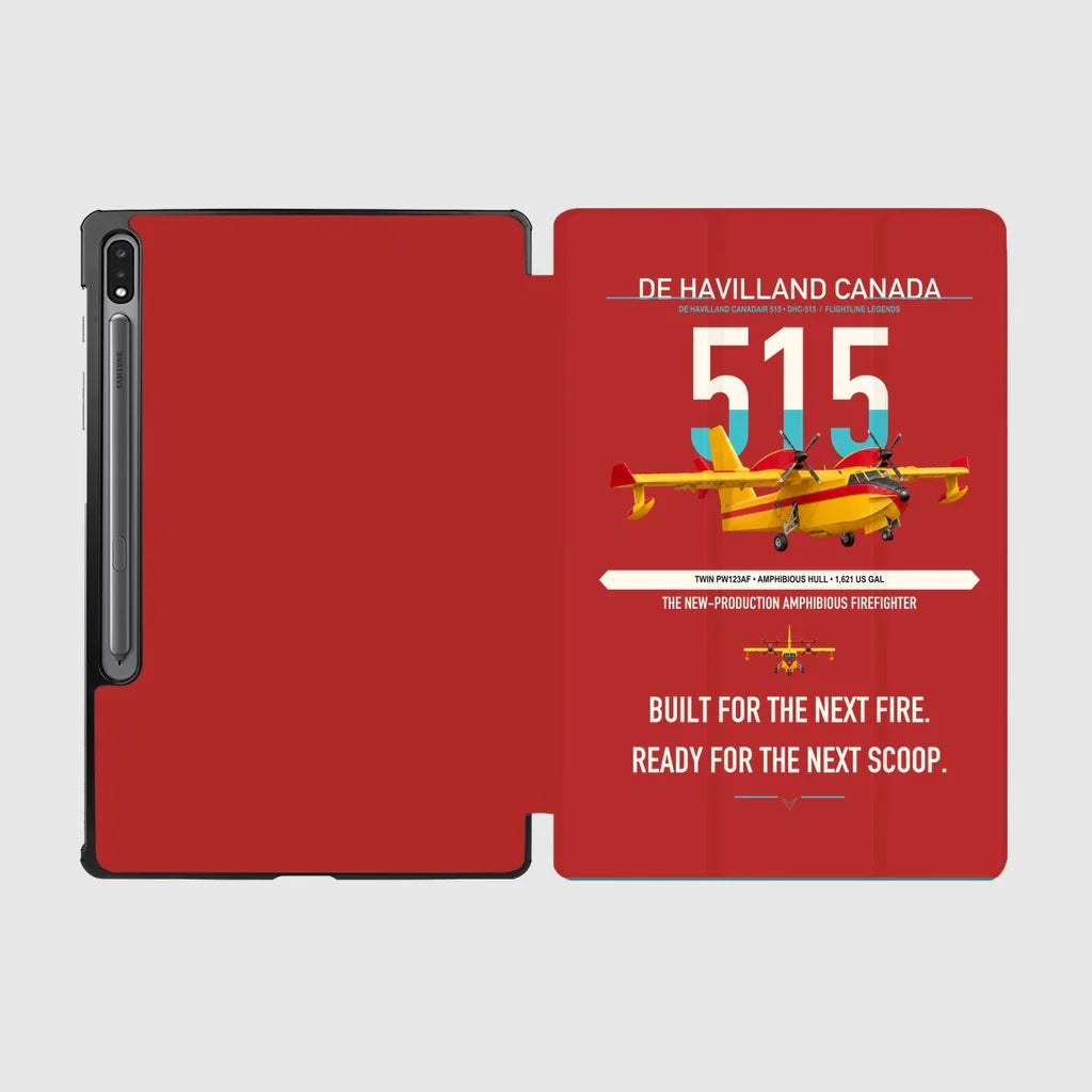 De Havilland Canadair 515 design on red samsung tablet tablet case