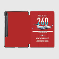 Thumbnail for Beechcraft King Air 260 design on red samsung tablet tablet case