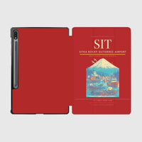 Thumbnail for Sitka Rocky Gutierrez Airport (SIT) design on red samsung tablet tablet case