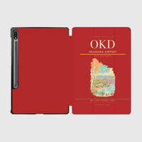 Thumbnail for Okadama Airport (OKD) design on red samsung tablet tablet case