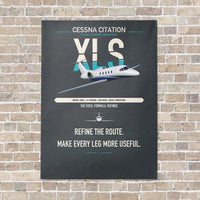 Thumbnail for Cessna Citation XLS vertical canvas print - no frame - gray background