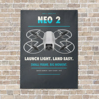 Thumbnail for DJI Neo 2 vertical canvas print - no frame - gray background