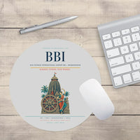 Thumbnail for Biju Patnaik International Airport (BBI) design on light gray round mouse pad