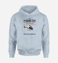 Thumbnail for Guimbal Cabri G2 design on light blue double-side hoodie, single-side print