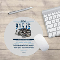 Thumbnail for 915 iS design on light gray round mouse pad