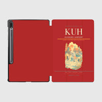 Thumbnail for Kushiro Airport (KUH) design on red samsung tablet tablet case