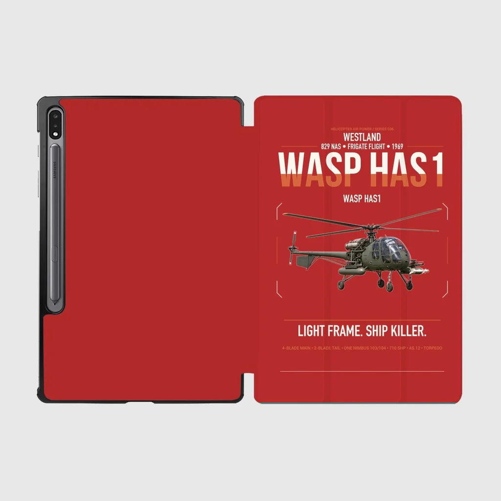Westland Wasp HAS1 design on red samsung tablet tablet case