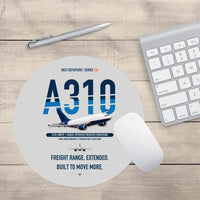 Thumbnail for Airbus A310-300P2F design on light gray round mouse pad