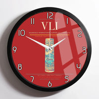 Thumbnail for Bauerfield International Airport (VLI) design on red framed wall clock