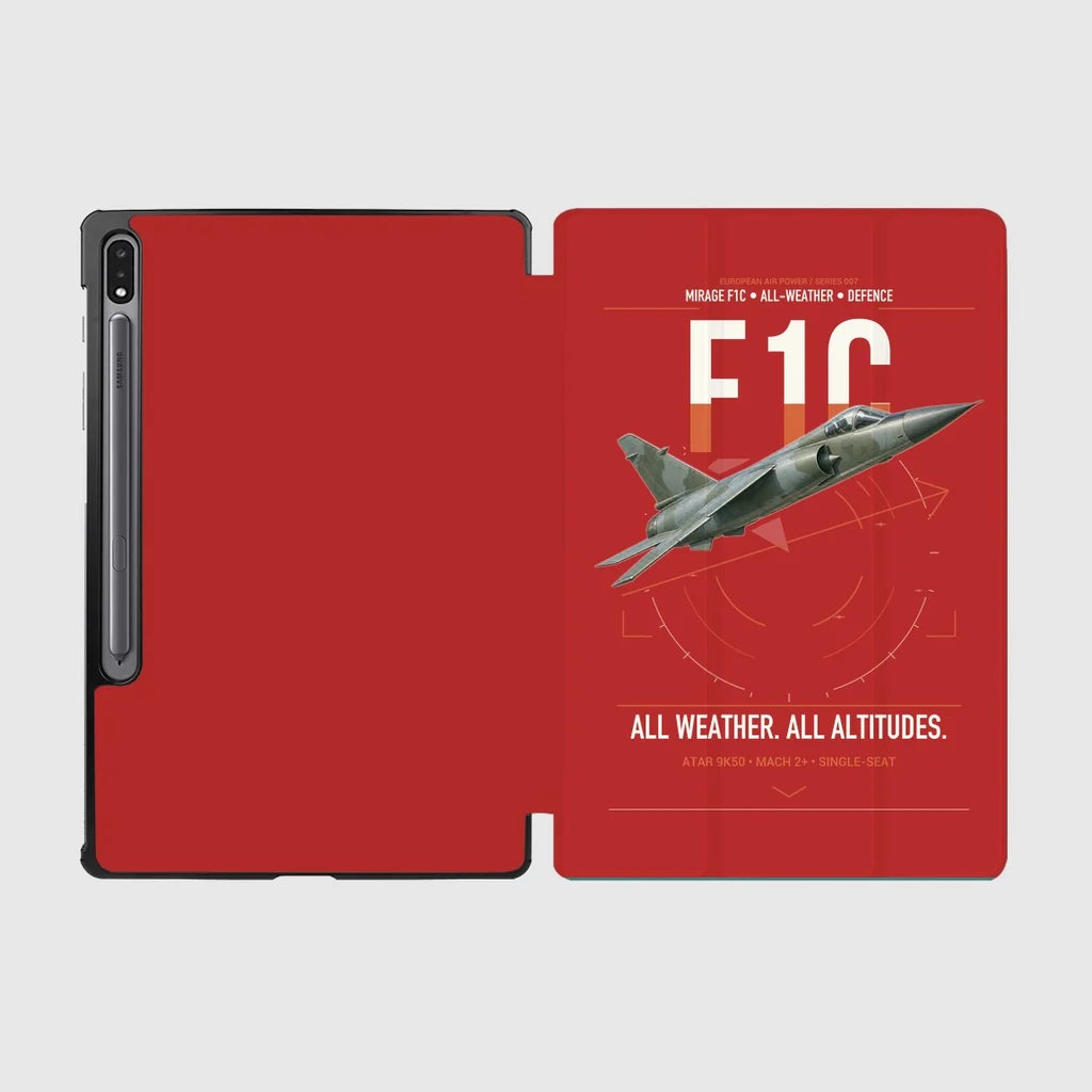 Dassault Mirage F1C design on red samsung tablet tablet case