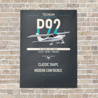 Thumbnail for Tecnam P92 Echo MkII vertical canvas print - no frame - gray background