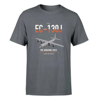 Thumbnail for EC-130J Commando Solo III design on gray double-side t-shirt, single-side print