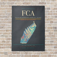Thumbnail for Glacier Park International Airport FCA — Kalispell vertical canvas print - no frame - gray background